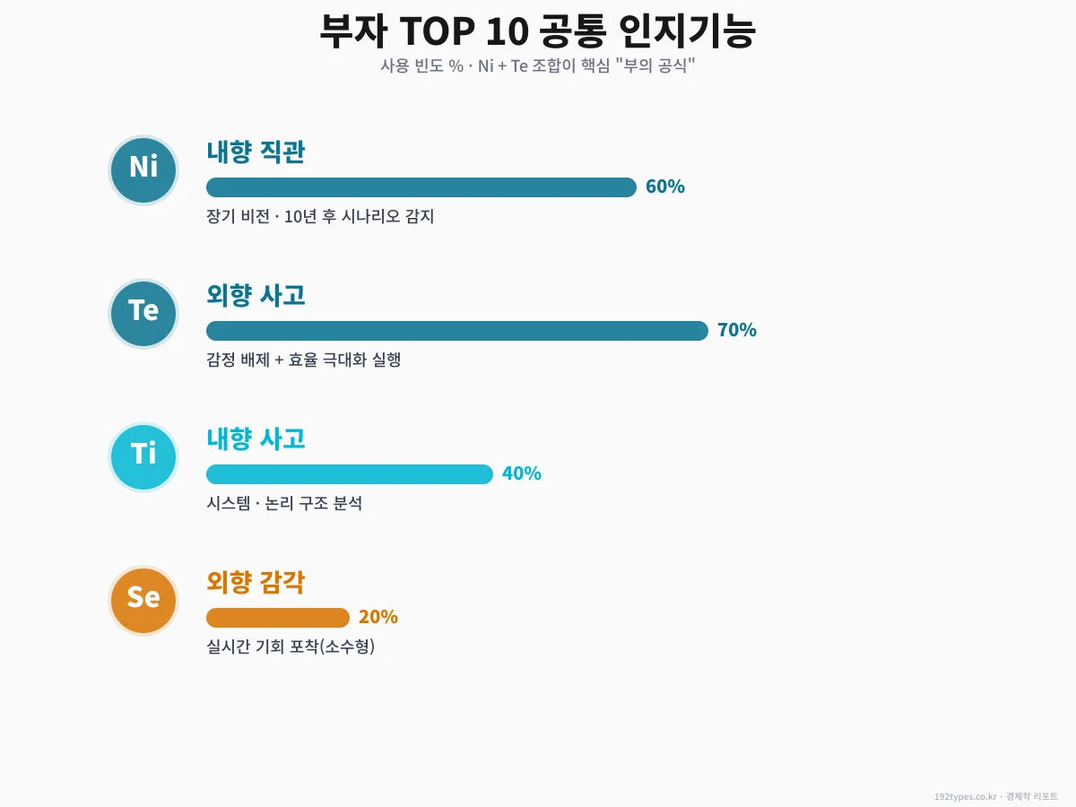 부자 공통 인지기능 4가지 — Ni · Te · Ti · Se