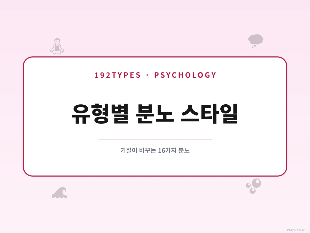 성격 유형별 화났을 때 진짜 반응 — 기질이 바꾸는 16가지 분노의 얼굴