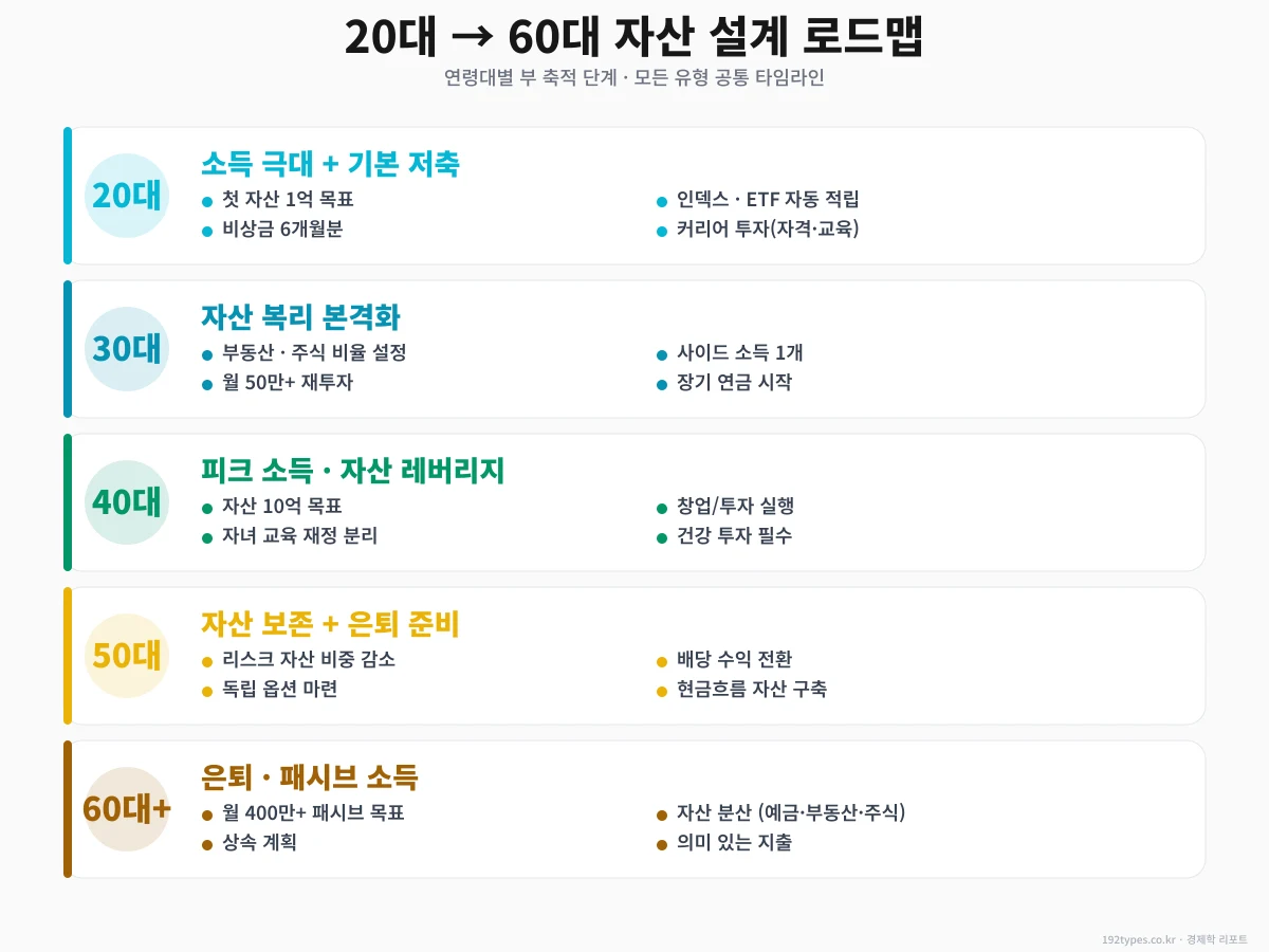 20대 → 60대 부 설계 5단계 로드맵