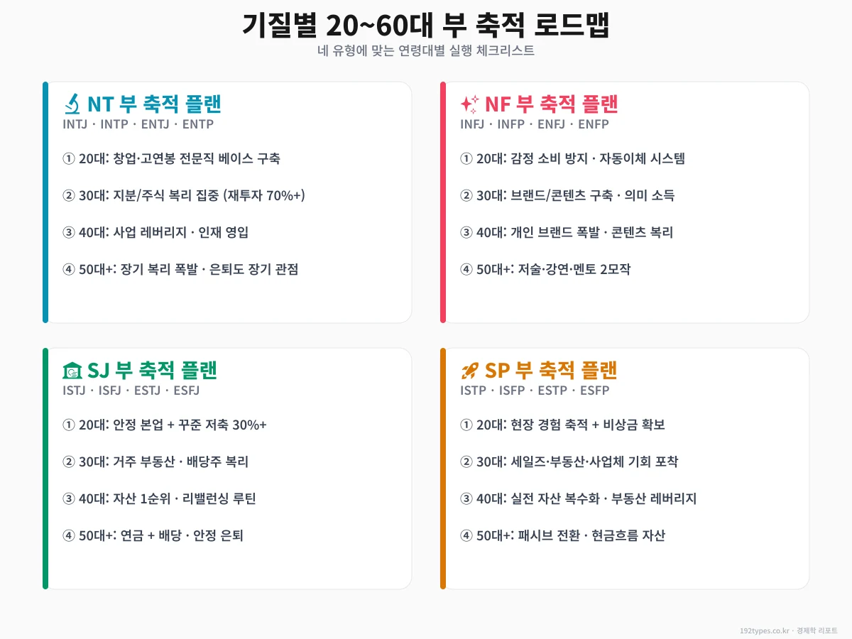 기질별 20년 부 축적 로드맵 — 오늘부터 실행